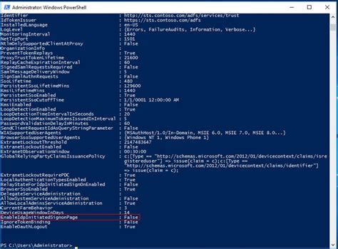 Single Sign On Powershell Cmdlets Get Adfsproperties Doesnt Contain