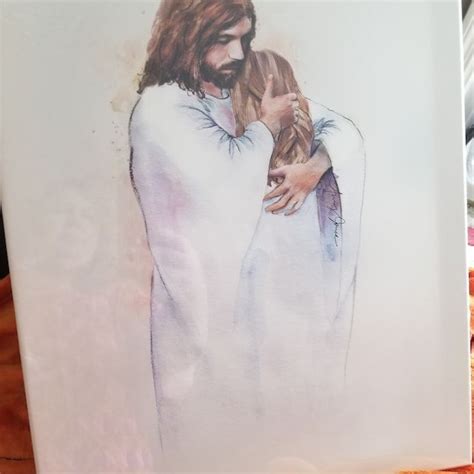 Abrazo De Cristo Jesús Abrazando Hombre Mujer Niño Bebé Etsy
