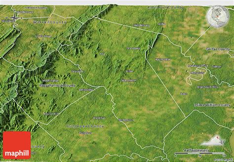 Satellite 3d Map Of Fauquier County
