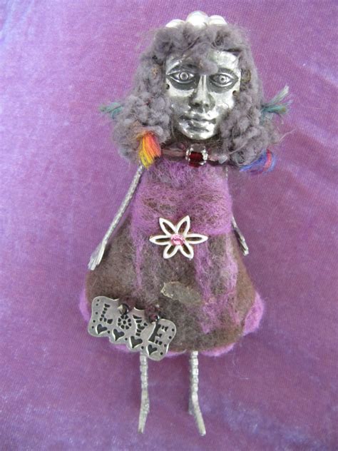 Cynthy Anderson Victoriangypsyart Etsy Needle Felted Doll Pin Wool