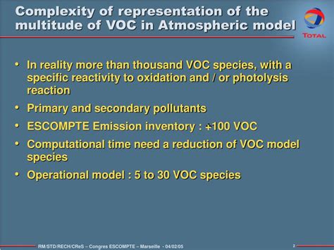 Ppt Evaluation And Model Comparisons For Volatil Organic Compounds