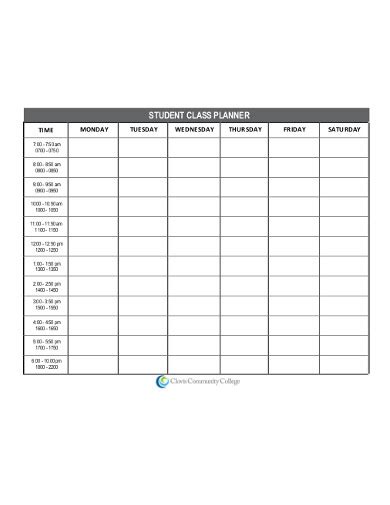 Class Planner 10 Examples Format Pdf Examples