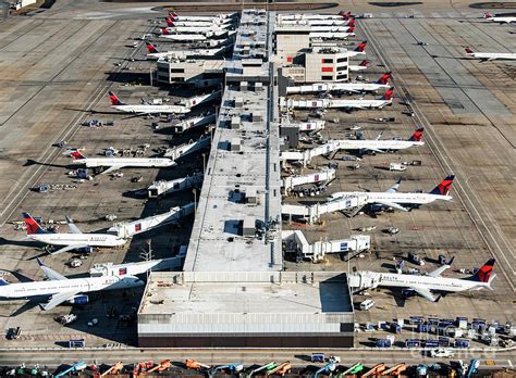Delta Airline Jets At Terminal At Atlanta International Airport