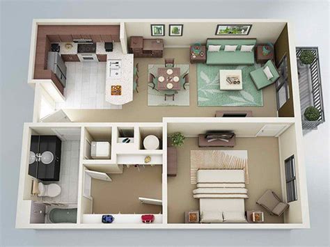 20 One Bedroom Apartment Plans For Singles And Couples Home Design