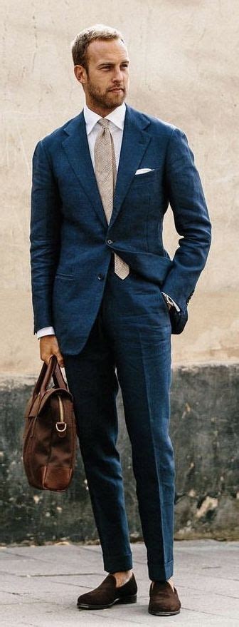 Andreasweinas Simple Dapper Combo With A Navy Blue Suit White Button