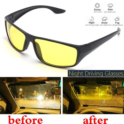 buy man woman night driving glasses anti glaring vision driver sunglasses uv 400 eye protecting