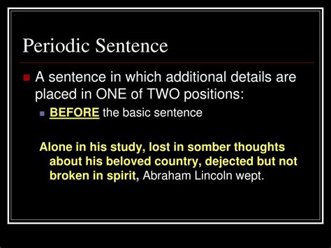 Periodic Sentence Examples