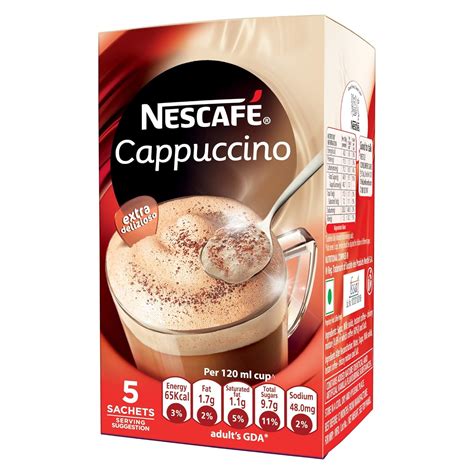 Nescafe Cappuccino Instant Coffee Premix 5 Sachets X 20g