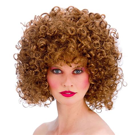 womens ladies 1980s 80s curly perm boogie babe disco wig fancy dress accessory ebay