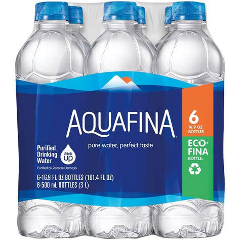 Aquafina Purified Drinking Water 6 16 9 Fl Oz Bottles
