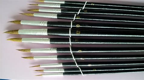 Set Of Artist Paint Brushes 12pack Combined Masonry