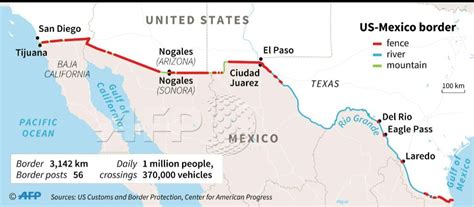 Us And Mexico Border Map