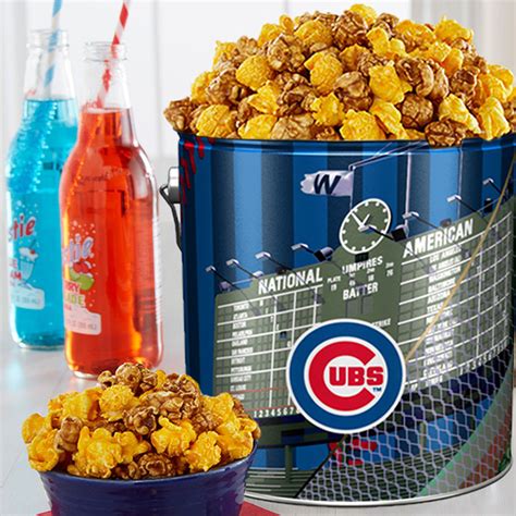 Garrett Popcorn Chicago Cubs Classic Tin Tastes Of Chicago