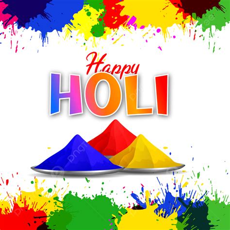 Happy Holi Color Splash With Abir Thali Happy Holi Color Splash