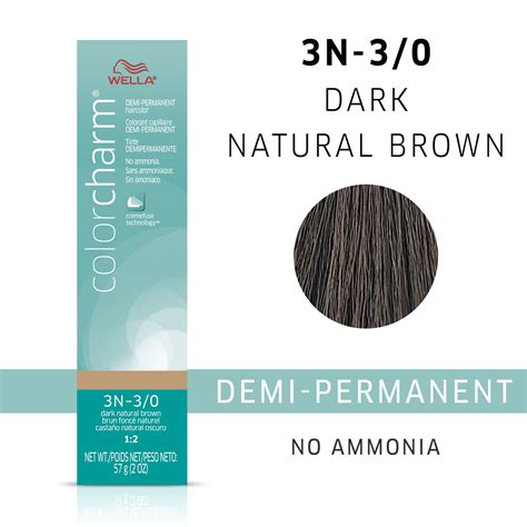 Dark Natural Brown Color Charm Demi Permanent Hair Color By Wella