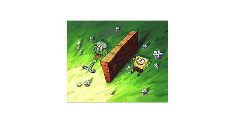Spongebob And Squidward And A Wall Spongebob Posters And Art Prints