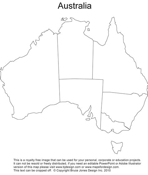 Australia printable, blank map, royalty free, new zealand, sydney. Aussie's view of America; can you do as well for Australia ...
