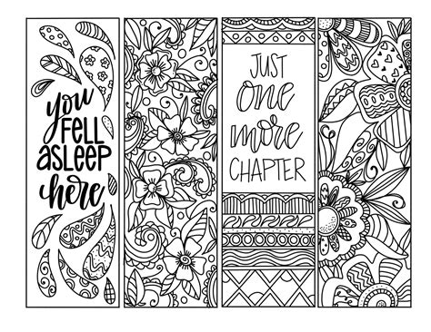 Free Printable Coloring Bookmarks Amy Latta Creations