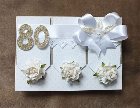Handmade 80th Birthday Card By Mandishella 80th Birthday Cards Cards