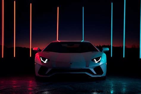 Lamborghini Aventador S In Night Lights Lamborghini Aventador