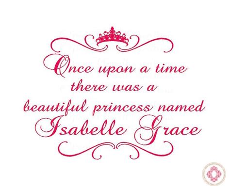 Princess Wall Decals Once Upon A Time There Was A Princess