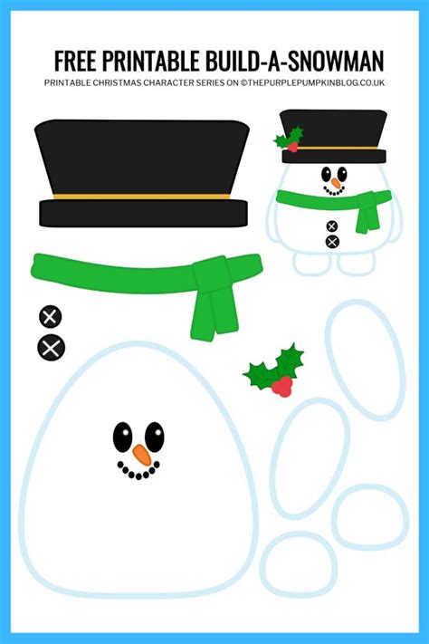 Build A Snowman Printable Free Printable Paper Snowman Template