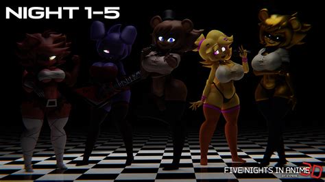 Five Nights In Anime 3d Is A Five Nights At Freddys Fan Game Fnaf