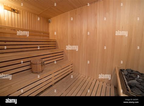 Sauna Interior Stock Photo Alamy