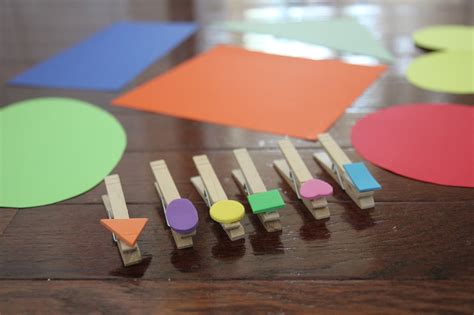 Toddler Approved!: Shape Clothespin Matching Activity