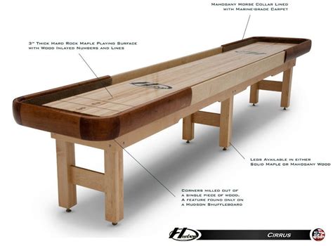 Hudson Cirrus Shuffleboard Table 9 22 Indooroutdoor Wcustom Wood Op