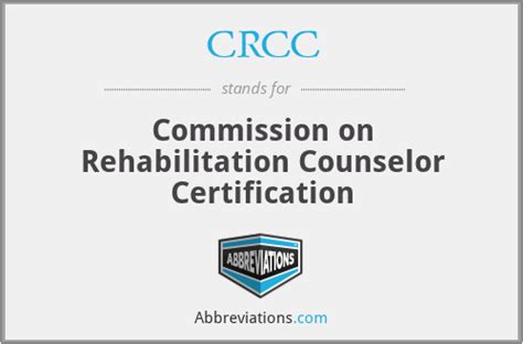 Crcc Commission On Rehabilitation Counselor Certification