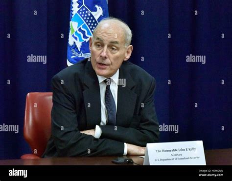 Us Homeland Security Secretary John Kelly Meets With The Departments