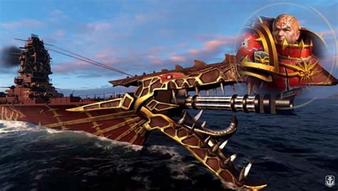 Blood For The Blood God Warhammer 40k Invades World Of Warships Mmo Bomb