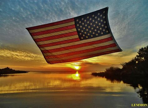 American Flag Sunset 14 218 Photograph By Mark Lemmon Pixels