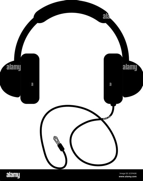 Headphones Icon Music Playing Isolated Vector Dj Earphones Audio Sound