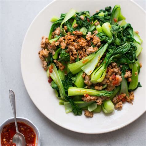 Spicy Pork Bok Choy Recipe Todd Porter And Diane Cu Food And Wine