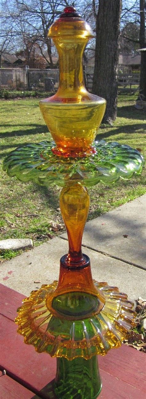 Totems De Jardin Glass Garden Art Garden Art Garden Glass Art