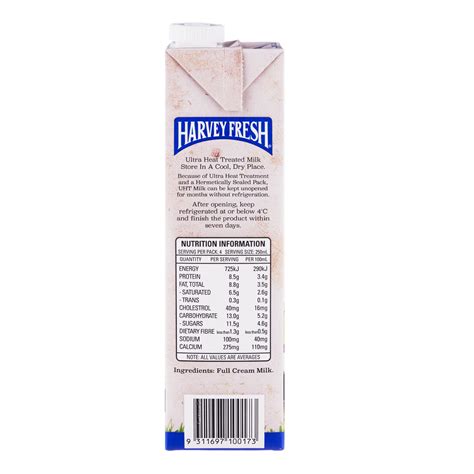 Uht milk tastes slightly different from dairy fresh milk, but it's still cow milk. Harvey Fresh UHT Milk - Full Cream | NTUC FairPrice
