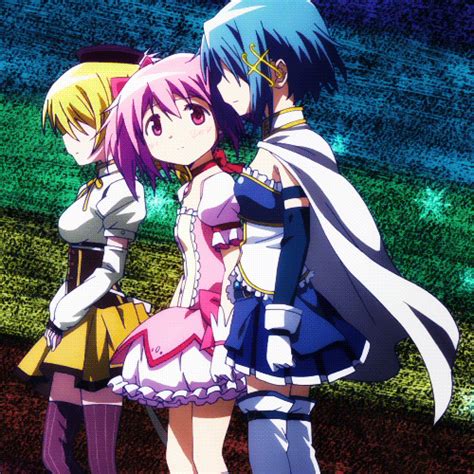 madoka sayaka and mami madoka magica magical girl anime