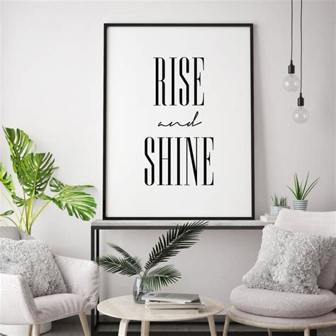 Rise And Shine Print Rise And Shine Rise And Shine Poster | Etsy