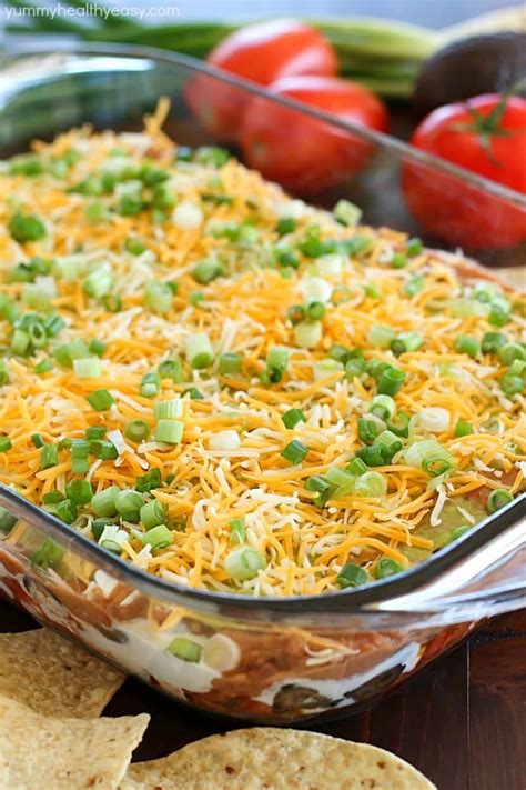 7 Layer Bean Dip Yummy Healthy Easy