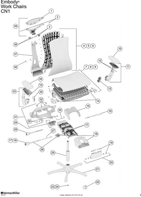 Herman miller replacement classic aeron office chair seat, fits medium size b. Herman Miller Embody Chair Parts - Authorized Retailer and ...