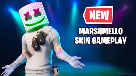 New Marshmello Skin Gameplay Fortnite Updated Marshmello Set Youtube