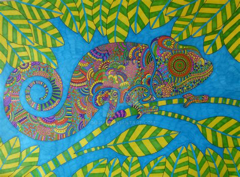 Chameleon Zentangle By Duuma On Deviantart