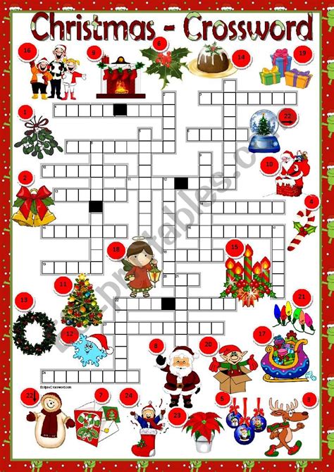 Printable Christmas Crossword