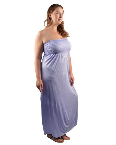 Womens Plus Size Clothing 2x 3x Strapless Full Length Maxi Dress