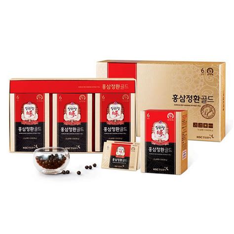 Cheongkwanjang 6 Yr Old Korean Red Ginseng Extract Pills Gold 6 Pills