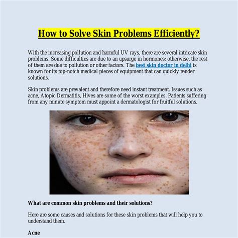How To Solve Skin Problems Efficientlypdf Docdroid