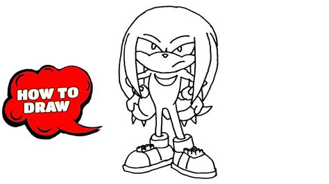 How To Draw Knuckles Sonic The Hedgehog Easy Drawing For Girls