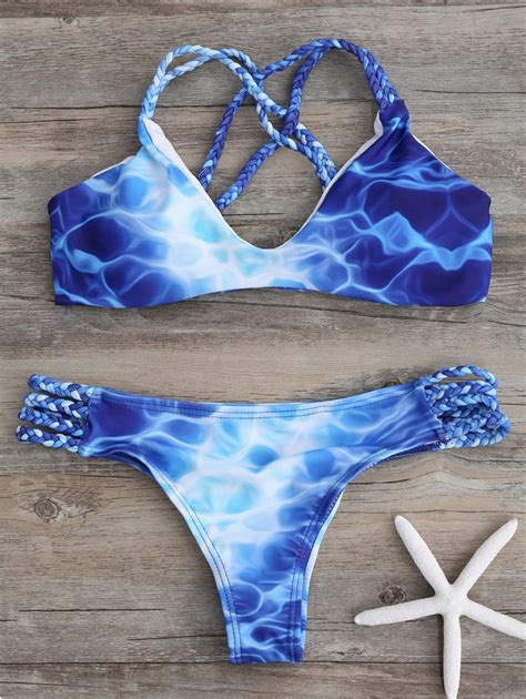 [41 off] 2021 tie dye criss straps bathing suit in blue dresslily
